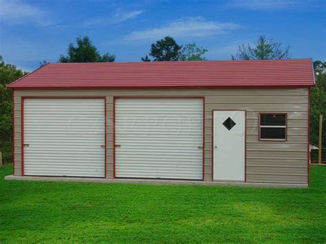 24x36 boxed eave metal garage|metal garage with lean tos.